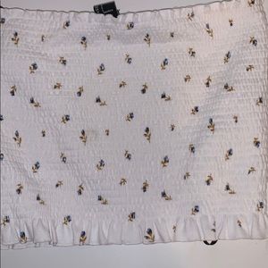 white floral printed tube top